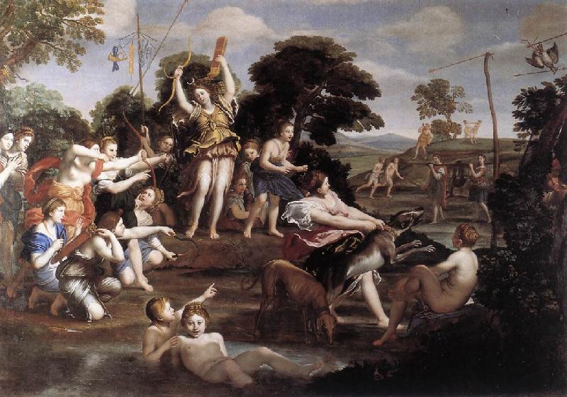 Domenichino Diana and her Nymphs d China oil painting art
