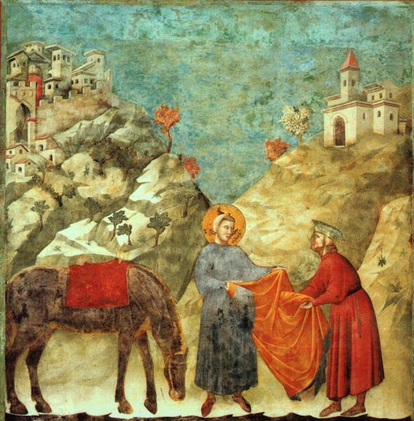 Giotto Saint Francis Giving his Mantle to a Poor Man China oil painting art