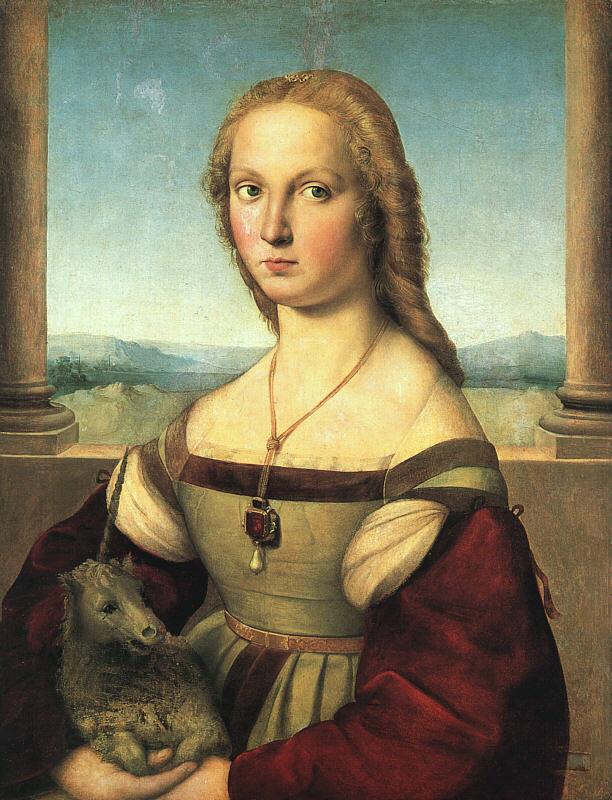 Raphael The Woman with the Unicorn oil painting picture