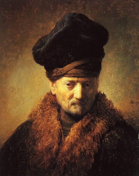 Rembrandt Bust of an Old Man in a Fur Cap China oil painting art