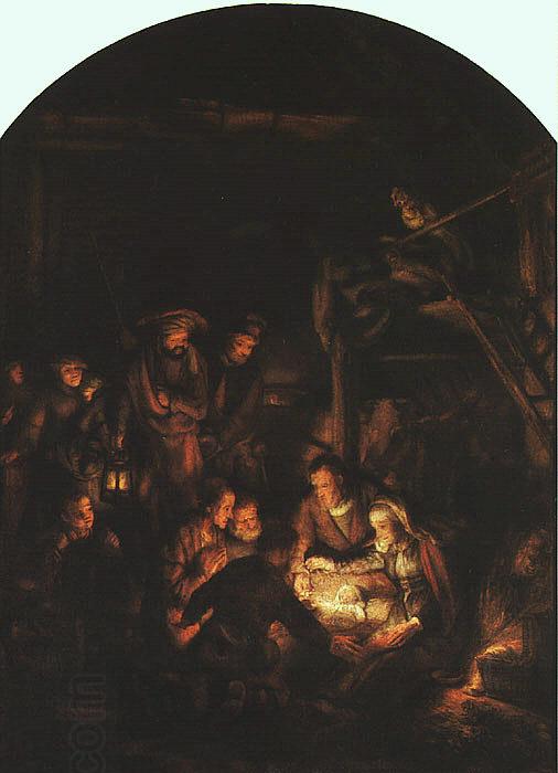 Rembrandt Adoration of the Shepherds China oil painting art