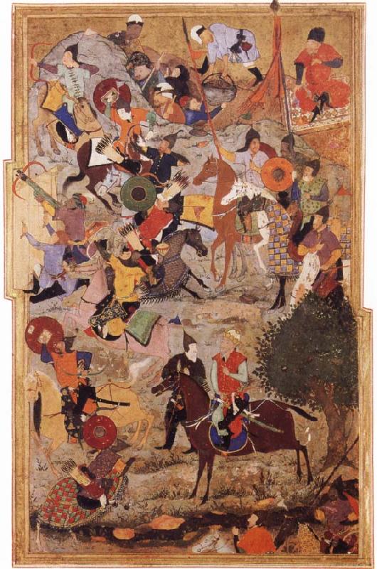 Bihzad Tamerlane leading the assault of the castle of the knights of the Hospitallers of Saint john at Smyrna China oil painting art