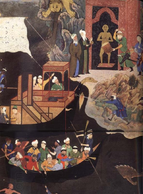 Bihzad Alexander or Sikandar annuls the magic of the malevolent idol at the entrance to the ocean China oil painting art