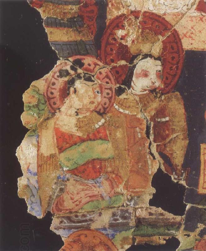 Bihzad Fragment of a Manichaean manuscript,with the Hindu gods Ganesh,Vishnu China oil painting art