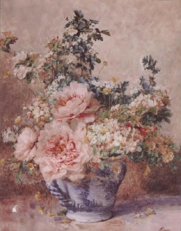 F.Rivoire Apple Blossoms with Peonies oil painting picture