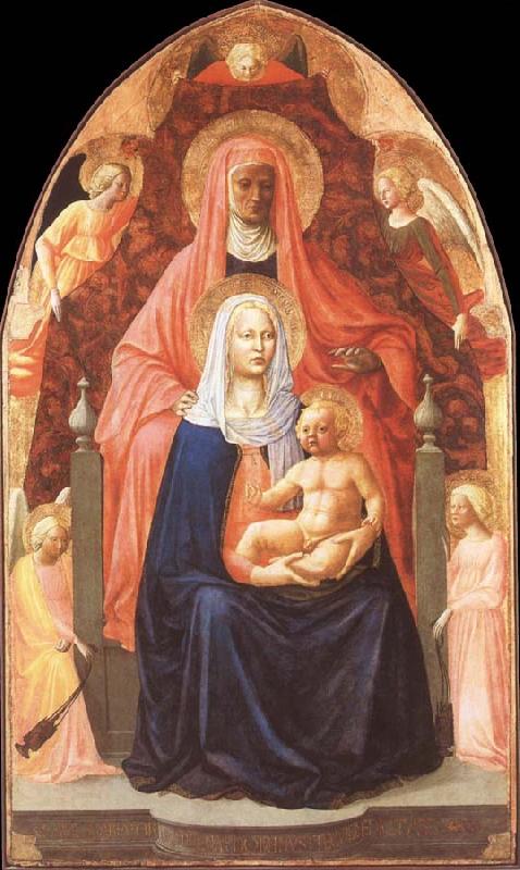 MASACCIO Madonna and Child with St Anne Metterza oil painting picture
