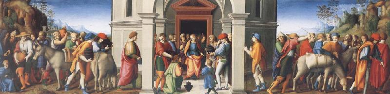 BACCHIACCA Joseph Receives His Brothes in Egypt