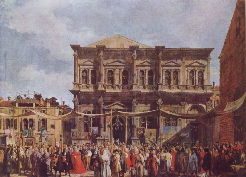 Canaletto The Feast Day of St Roch China oil painting art