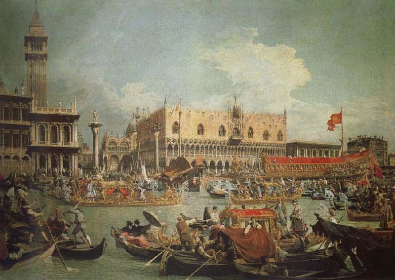 Canaletto The Bucintoro in Front of the Doges- Palace on Ascension Day China oil painting art