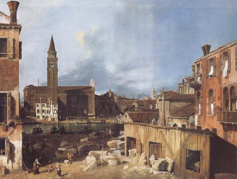 Canaletto Campo S.Vidal and Santa Maria della Carita oil painting picture