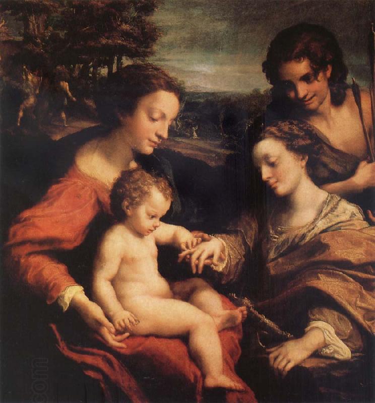 Correggio The marriage mistico of Holy Catalina with San Sebastian China oil painting art