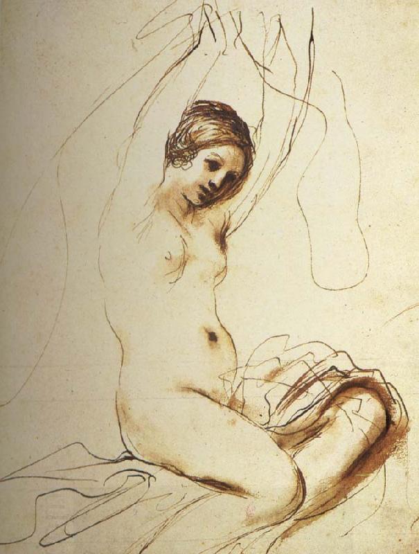 GUERCINO Woman that self undresses