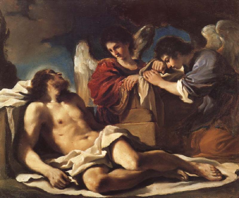 GUERCINO The Dead Christ Mourned by two Angels