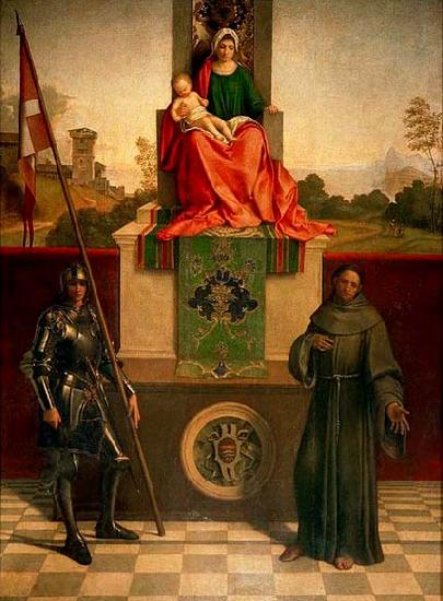 Giorgione Madonna and Child Enthroned between St Francis and St Liberalis China oil painting art