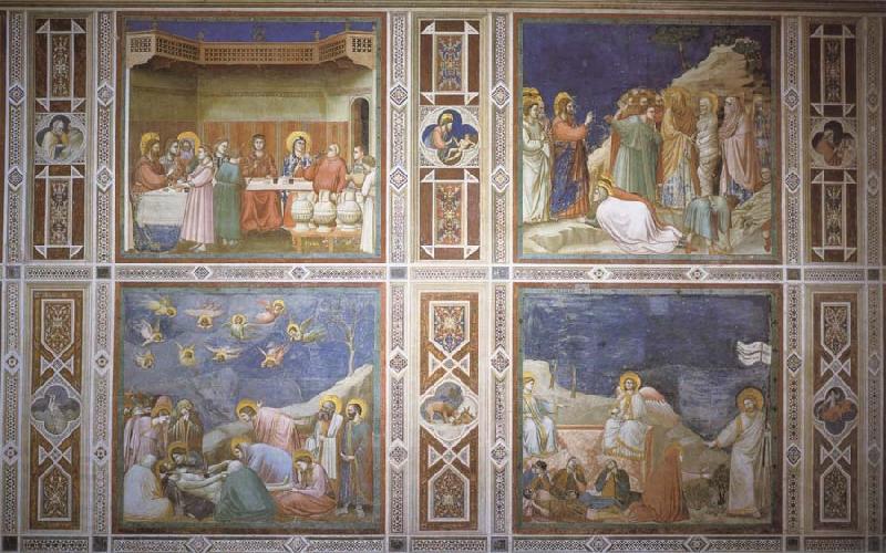 Giotto The wedding to Guns De arouse-king of Lazarus, De bewening of Christ and Noli me tangera China oil painting art