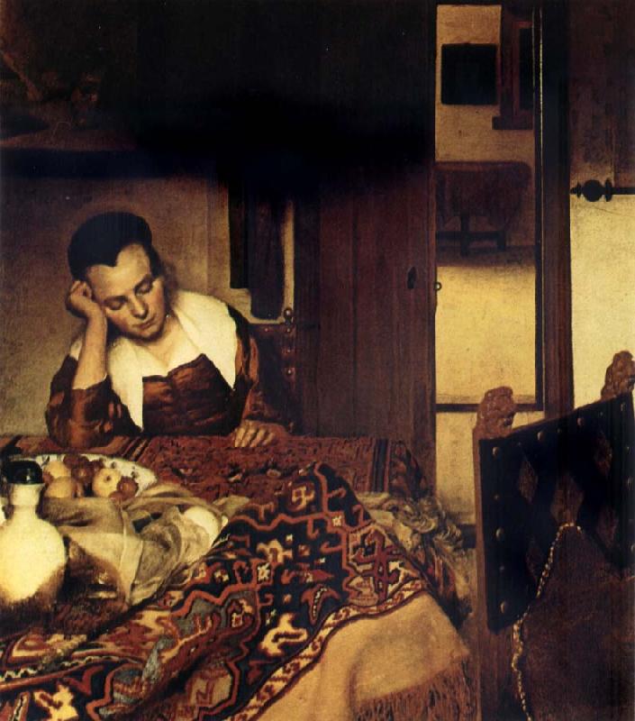 JanVermeer A Girl Asleep China oil painting art