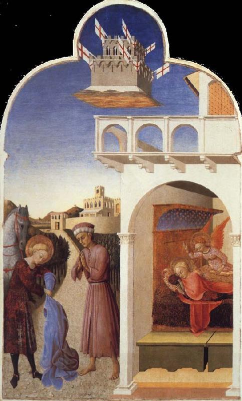 SASSETTA Saint Francis Giving Away His Clothes to the Poor Knight,The Dream of Saint Francis China oil painting art