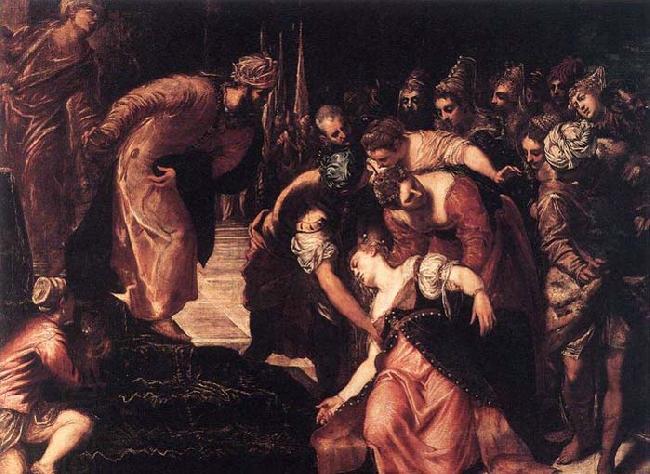 Tintoretto Esther before Ahasuerus oil painting picture