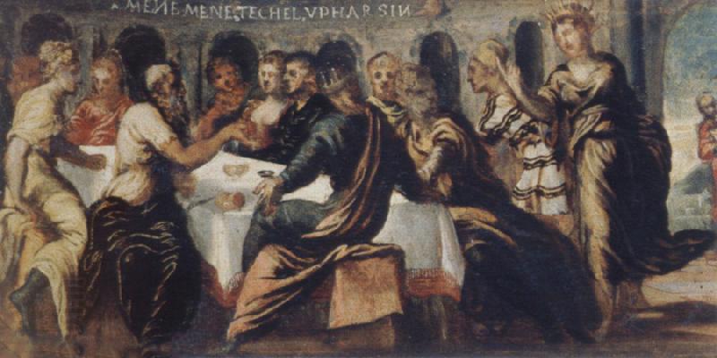 Tintoretto The festival of the Belschazzar oil painting picture