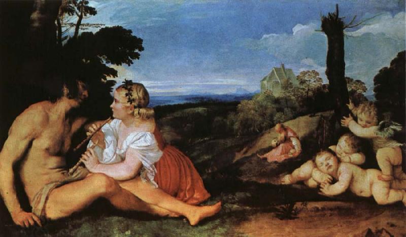 Titian THe Three ages of Man China oil painting art