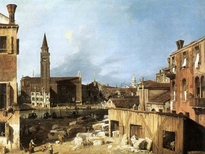 Canaletto The Stonemason-s Yard China oil painting art