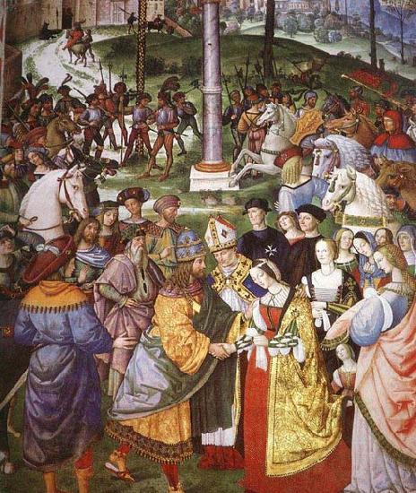 Pinturicchio Aeneas Piccolomini Introduces Eleonora of Portugal to Frederick III