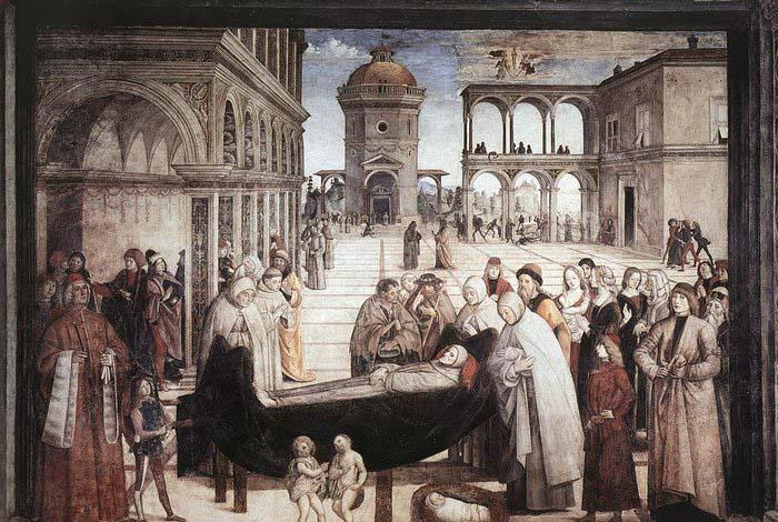 Pinturicchio Death of St. Bernardine oil painting picture