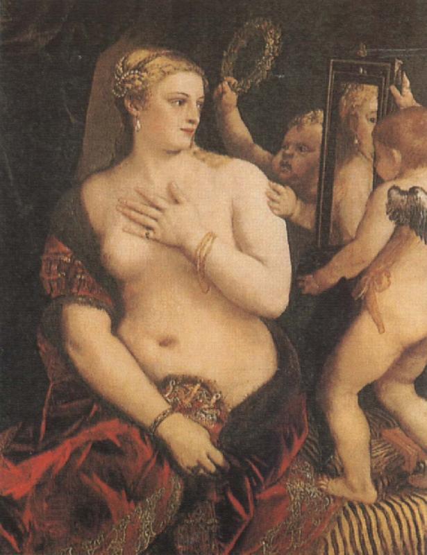 Titian Venus and kewpie oil painting picture