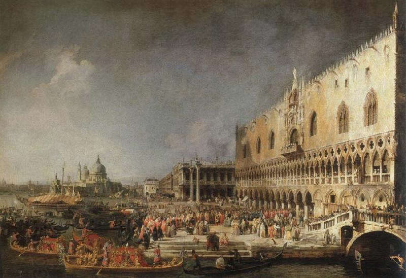 Canaletto reception of the french ambassador in venice China oil painting art