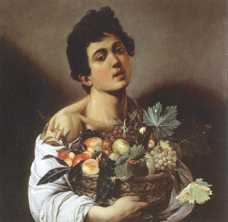 Caravaggio boy with a basket of fruit China oil painting art