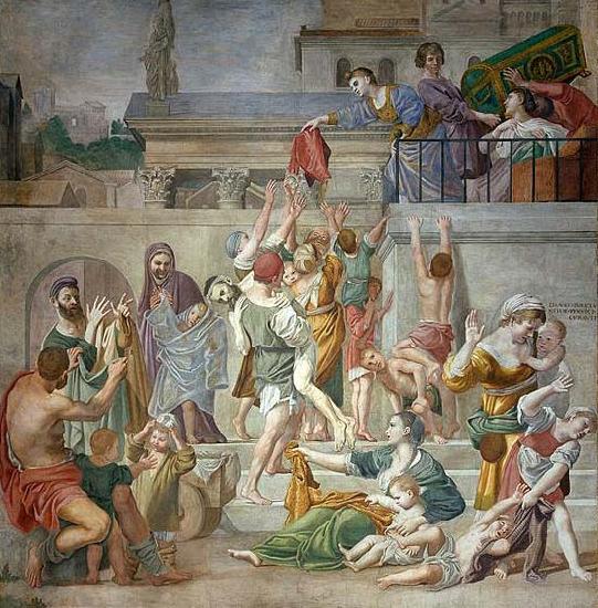 Domenichino St. Cecilia Distributing Alms oil painting picture