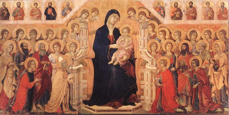 Duccio Maesta with Twenty Angels and Nineteen Saints.