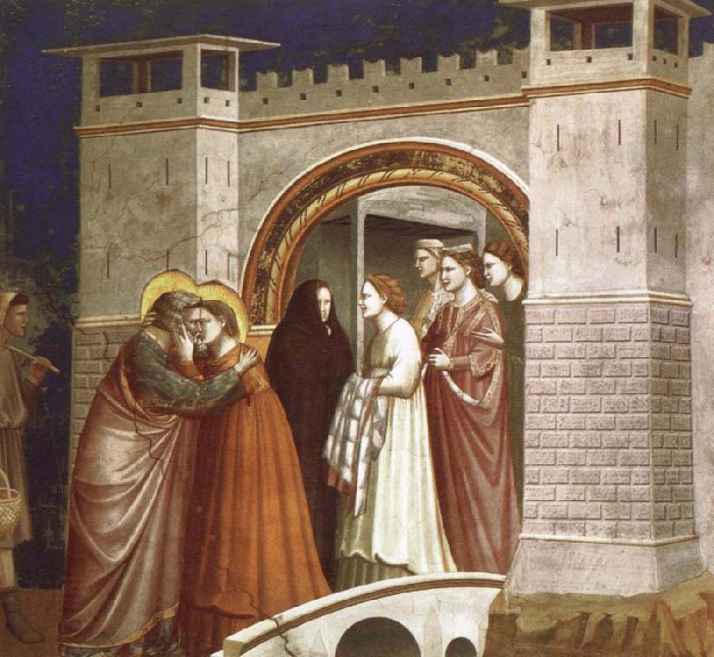 Giotto The Meeting at the Golden Gate China oil painting art