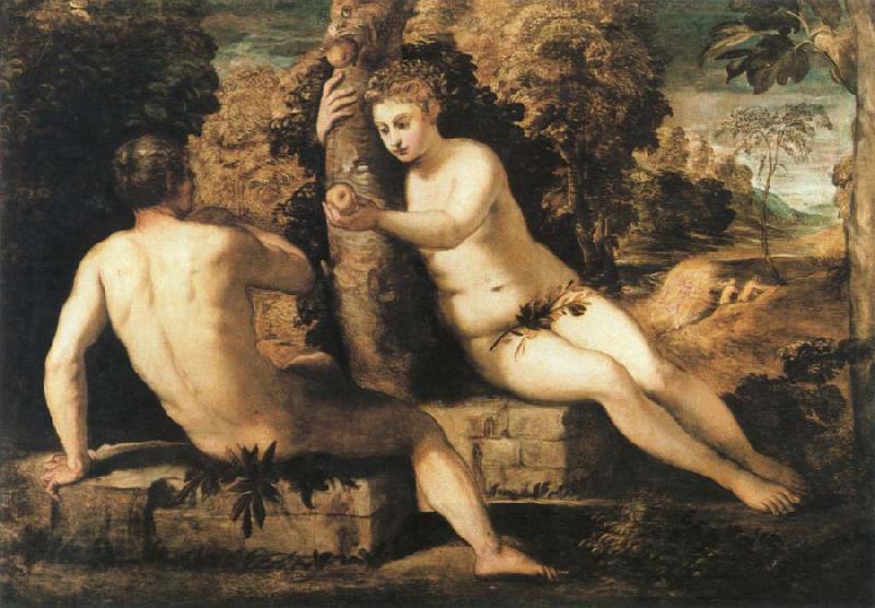 Tintoretto adam and eve China oil painting art