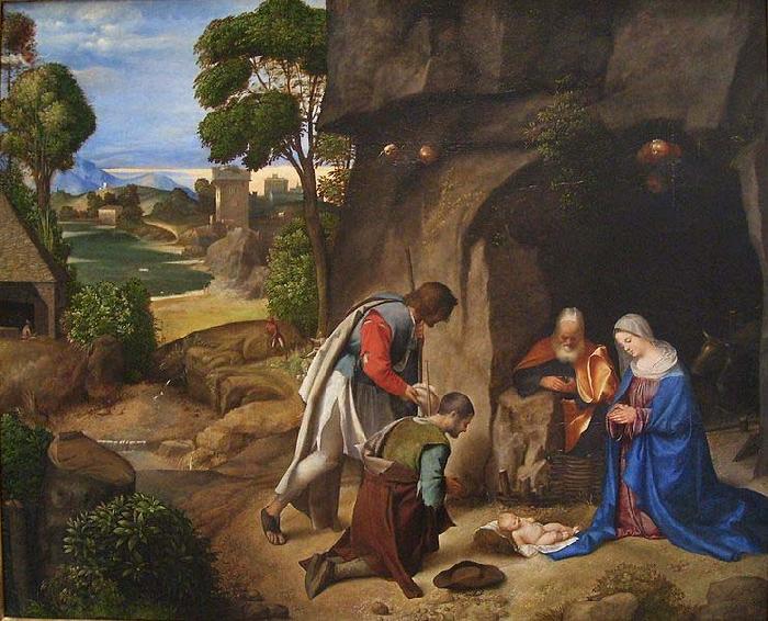 Giorgione The Allendale Nativity Adoration of the Shepherds China oil painting art