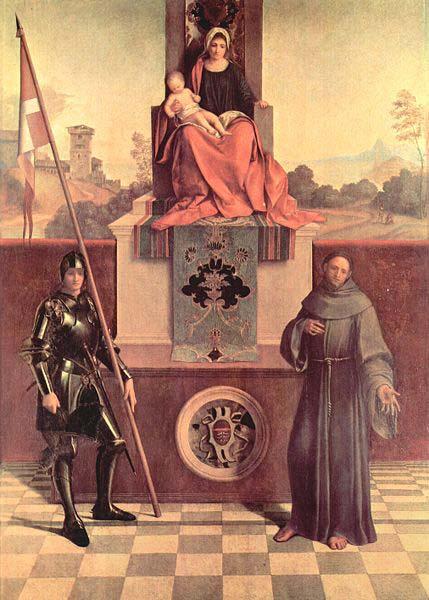 Giorgione The Castelfranco Madonna, before recent cleaning China oil painting art