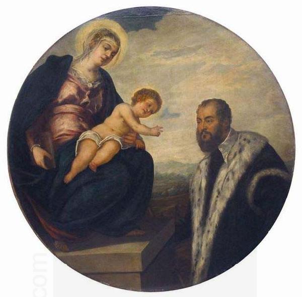 Tintoretto Madonna with Child and Donor, China oil painting art