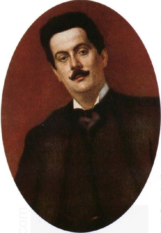 puccini painted in paris in 1899, three years after he weote his highly popular opera la boheme China oil painting art