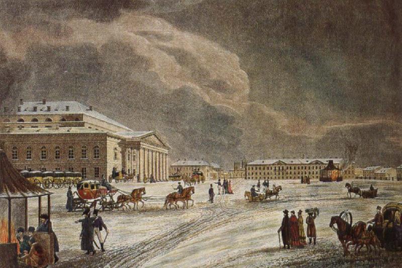tchaikovsky the square in front of the mariinsky theatre in st petersburg in China oil painting art