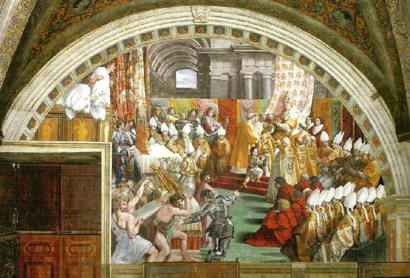 Raphael coronation of charlemagne oil painting picture