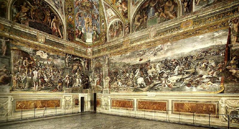 Raphael view of sala di costantino oil painting picture