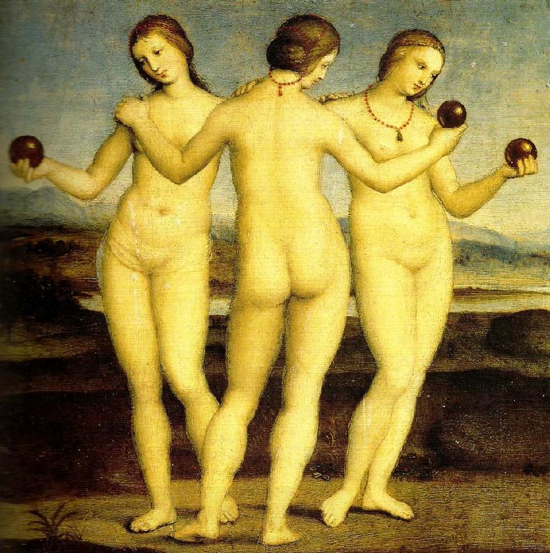 Raphael three graces muse'e conde,chantilly China oil painting art