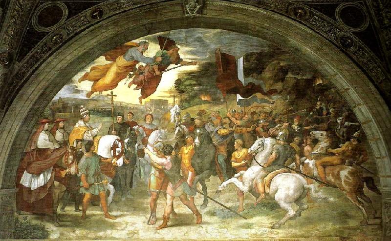 Raphael repulse of attila oil painting picture
