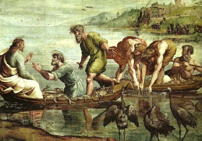 Raphael the miraculous draught of fishes oil painting picture