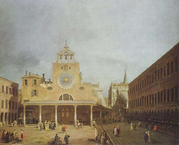 Canaletto Platz vor San Giacomo di Rialto in Venedig. China oil painting art