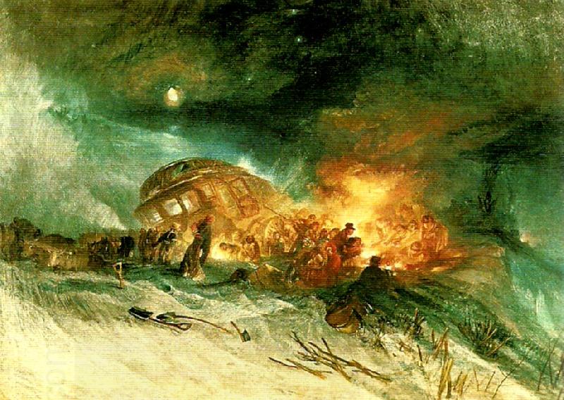 J.M.W.Turner messieurs les voyageurs on their return from italy in a snow drift upon mount tarrar China oil painting art