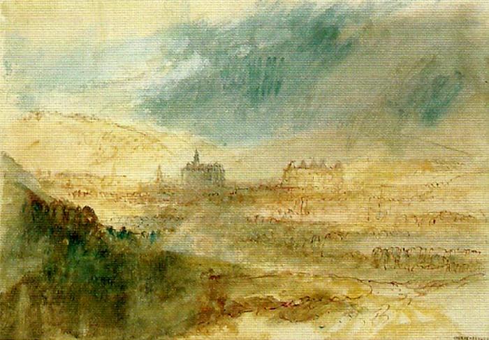 J.M.W.Turner view of eu, with the cathedral and chateau of louis philippe China oil painting art