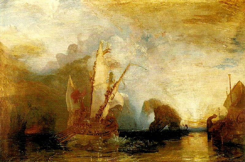 J.M.W.Turner ulysses deriding polyphemus-homer's odyssey China oil painting art