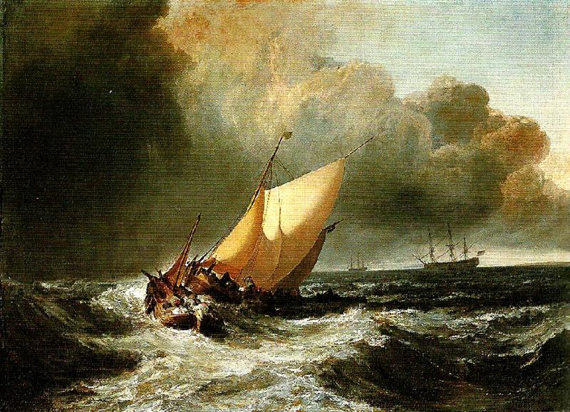 J.M.W.Turner dutch boats in a gale China oil painting art