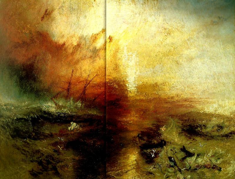 J.M.W.Turner slavers throwing overboard the dead and dying typhon oil painting picture